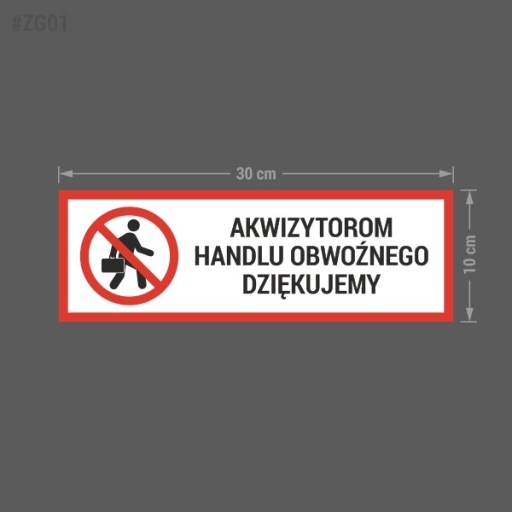 Nálepka so zákazom akvizície – 10x30