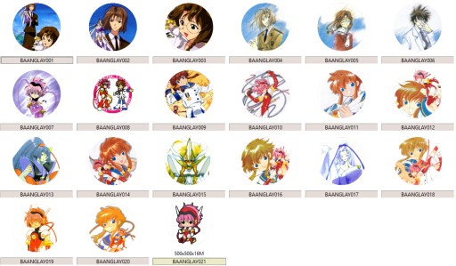 Anime Angelic Layer CLAMP kolíky MNOHÉ DIZAJNY