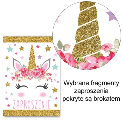 Pozvánky na narodeniny Rainbow Unicorn, 2 ks