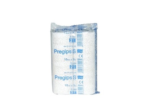 Rýchlotuhnúci sadrový obväz Pregips S 15cm x 3m