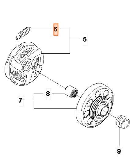 PRUŽINA SPOJKY HUSQVARNA K950/K960/K970/K1260