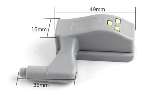 Svietidlo do skrinky s krídlovými dverami, 3 LED