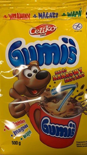 GUMMY KAKAOVÝ NÁPOJ S VITAMÍNMI, HORČÍKOM A VÁPNÍKOM, BEZLEPKU 500 g