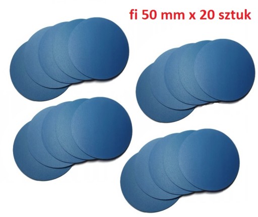 SADA VODNÝCH PAPIEROVÝCH VELCRO DISKOV 50mm P2000 20 kusov