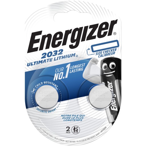 2x ENERGIZER CR2032 Ultimate Lithium 3V batéria
