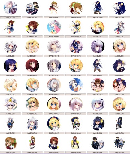 Anime Manga Absolute Duo kolíky MNOHÉ DIZAJNY