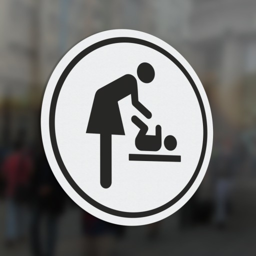 WC Prebaľovací pult - nálepka 15x15