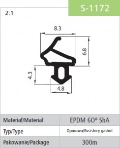 S-1172 ALUPLAST tesnenie na okná z PVC
