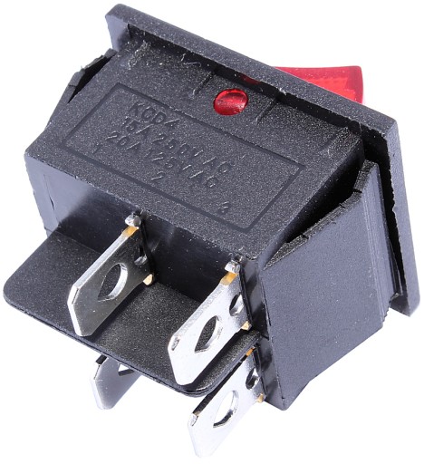 KCD4 Kolískový vypínač 15A 250V ON-OFF Podsvietenie