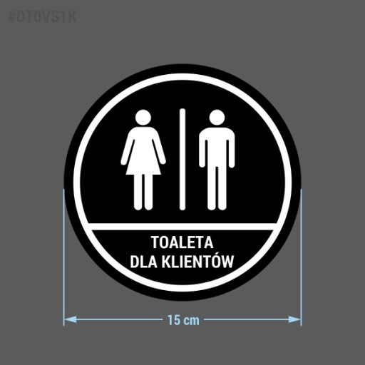 WC pre zákazníkov - nálepky na dvere