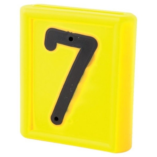 Číslo štítku '7' pre obojky pre dobytok