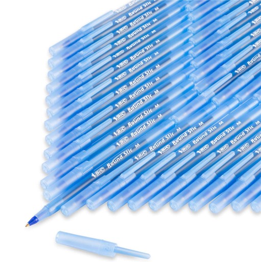 BIC Round Stic Stredné školské kancelárske pero, modré, 1 mm, 1 ks