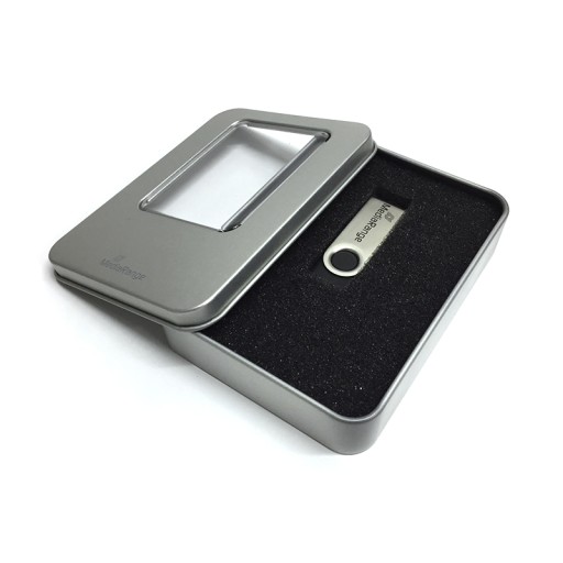 Estetické hliníkové puzdro na USB kľúč SVADOBNÝ darček