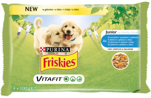 PURINA FRISKIES JUNIOR KURA A HRACH VO VRECKÁCH RELÉ 4X100G