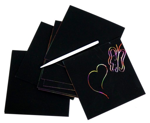 MAGIC NOTEBOOK, Scratch-Off Notebook, 24 ks. ČIERNA + HYPO ŠTÝL