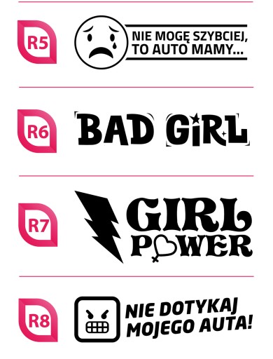Vtipné nálepky na auto - XL rôzne