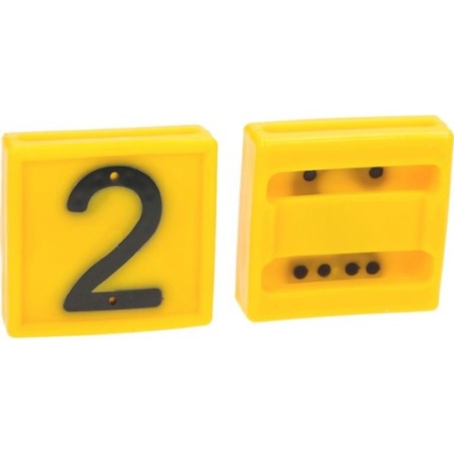 Číslo štítku „2“ pre identifikačné obojky pre hovädzí dobytok a kravy