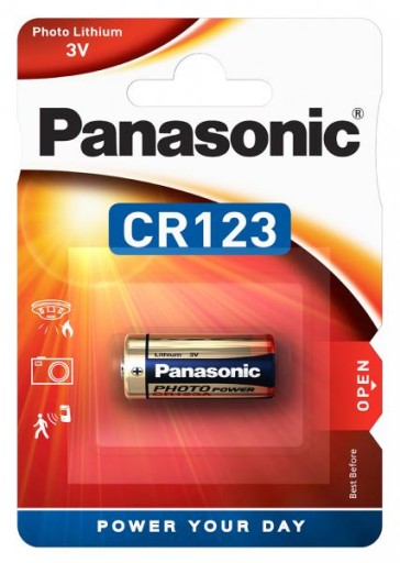 Lítiová fotografická batéria Panasonic CR123 pre fotoaparát
