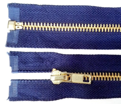 KOVOVÝ Zips 70 DISPLEJ NAVY MODRÁ