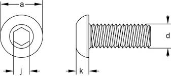 Skrutka imbusová s guľovou hlavou M5x40mm 10 ks