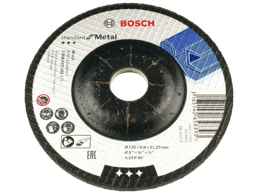 KORUNDOVÝ KOTOUČ BOSCH na brúsenie. oceľ 125/6,0mm