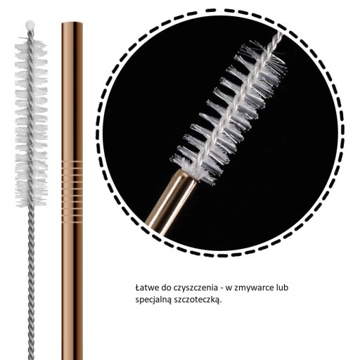 Kovové slamky - sada 2 kusov 215x8 mm - šampanské