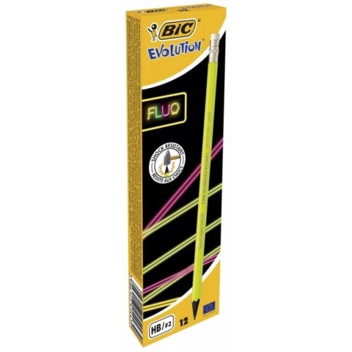 Ceruzka BIC Evolution FLUO HB s gumou