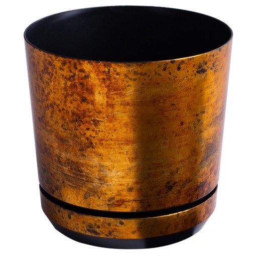 EFFECT hrdzou pokrytý zlatý kvetináč Rustic LOFT12