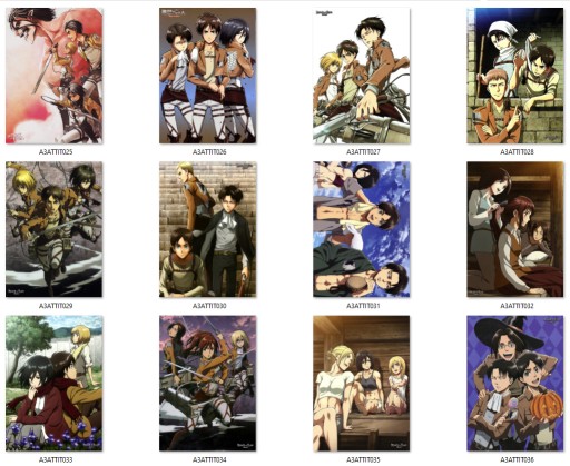 A3 Plagát Manga Anime Attack on Titan VEĽKÝ VÝBER