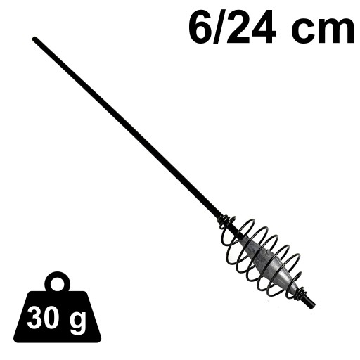 PRUŽINA NÁSTRAHY NA TRUBKE 6/24 cm s hmotnosťou 30 g