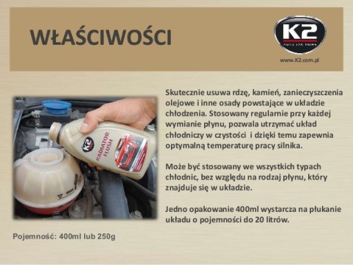K2 RADIÁTOR SPLACHOVANIE RADIÁTOROV 250ml