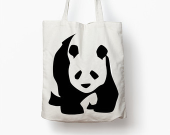 Bavlnená taška Panda