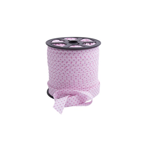 Bavlnená lemovka 1 meter / šírka 18 mm č. 173 Pink Star