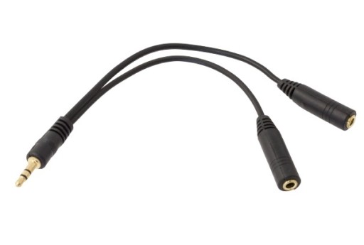 AUDIO rozbočovač Jack 3,5 zástrčka / 2x zásuvka (1855