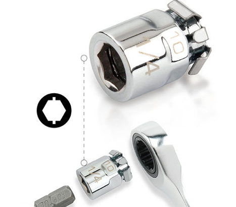 Držiak adaptéra 1/4 BIT bitov kľúč 10mm KING TONY 373202H