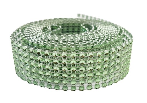 DIAMANTOVÝ PÁS DIAMANTOVÝ ZIRKÓNOVÝ STUHA 2,8M X 3CM ZELENÝ