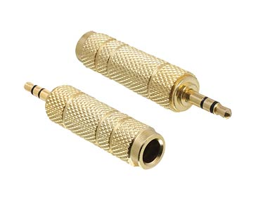 Pripojte konektor 3,5 stereo jack do zásuvky 6,3 GOLD (1553