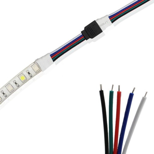 Dvojitý konektor pre RGBW LED pásik 10mm konektor