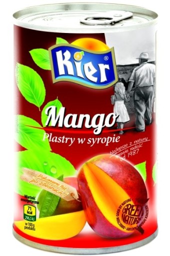 Mango v svetlom sirupe plátky 425g Kier Thailand