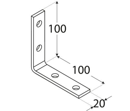 NÁBYTOK ÚZKY NÁBYTOK TESÁRSKY UHOL KW5 100x100x20 hrubá zlatá 4,0