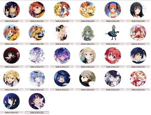 Manga Anime Black Bullet Pins MNOHÉ DIZAJNY