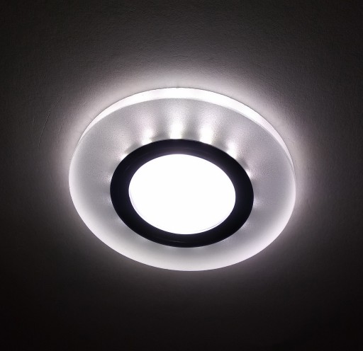 Stropné svietidlo zo skla Halagen + LED pásik GU10