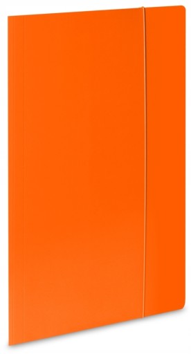 A4 zložka s gumičkou, oranžová, 380g, pevná, Vaupe