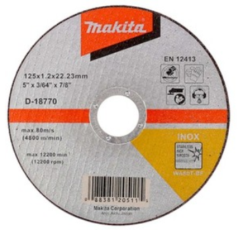 MAKITA TENKÉ REZNÉ KOTOUČE 125 X 22,23 D-18770