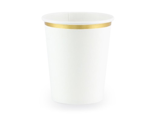 Papierové poháre z bieleho zlata na sväté prijímanie 260ml x6