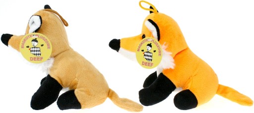 Líška maskot 2 farby - 15cm
