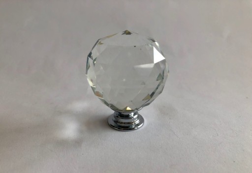 Nábytková kľučka s krištáľovým gombíkom 30 mm