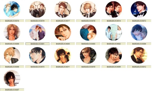 Manga Anime Deadlock YAOI Pins MNOHÉ DIZAJNY