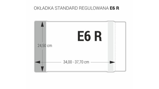 Obal knihy E6, nastaviteľný, 24,2x34,0 BIURFOL