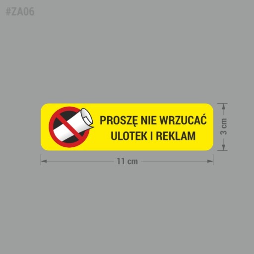 Prosím nevkladajte letáky a inzeráty - nálepka 3x11